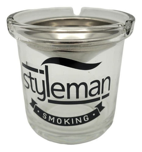 Cenicero De Vidrio Con Embudo Styleman Importado Premium