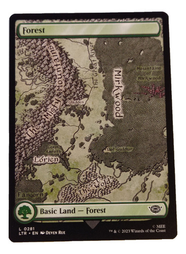 Carta Magic Lord Of The Rings Forest Land Mtg Lotr