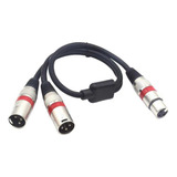 Divisor Xlr Hembra A Macho Doble Cables Y De 3 Pines