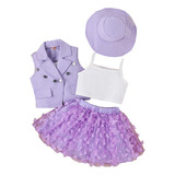 Disfraces De Barbie Ropa Para Niña  4-piece Set