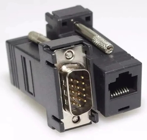  2 Adaptador Vga A Rj45 Mediante Extensor De Ethernet Machos