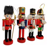 Pack 4 Cascanueces Navideño Colgante Adorno 13cm Navidad