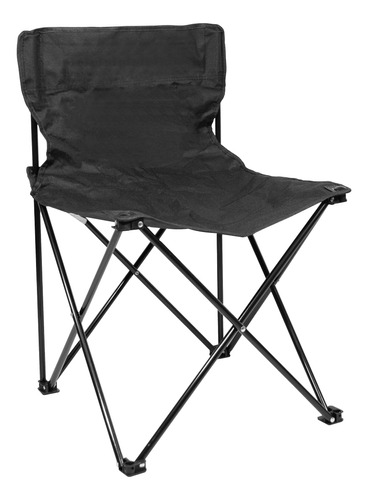 Silla Camping Plegable Playa Estructura Metálica + Bolsa Color Negro