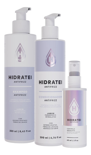  Kit Hidratei Anti Frizz Tratamentos Capilares