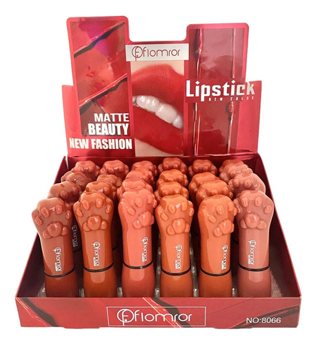 Paquete Mayoreo 24 Labiales Mate Lipstick En Barra Gato