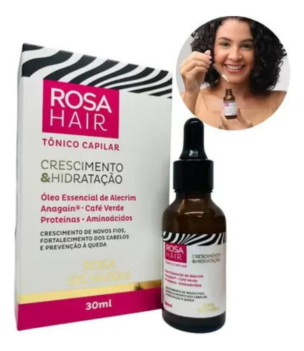  Tônico Capilar Rosa Hair Crescimento Anti-queda Rosa Selvag