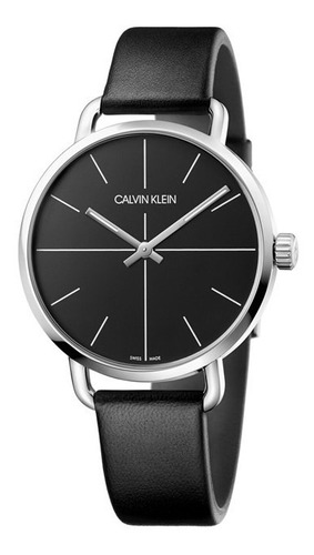 Reloj Suizo Para Hombre - Calvin Klein - Even Black Leather