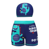 Traje De Baño Para Niños Shorts Conjunto De Gorro