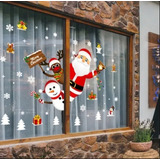 Vinil Decorativo Navidad Santa Pared Ventana