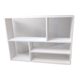 Estante 5 Nichos P/ Livros E Decoração Mdf Branco