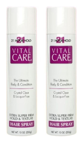 2 Hair Sprays Vital Care Extra Super Firm Hold 21 Horas 283g