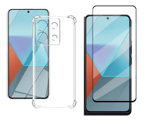 Carcasa Transparente Xiaomi Note 13 Pro + Lámina De Vidrio