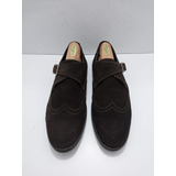 Zapatos Monk Strap En Gamuza Marca Massimo Dutti.