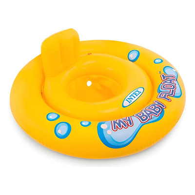 Flotador Salvavidas Burbujas Bebe Inflable Intex Amarillo