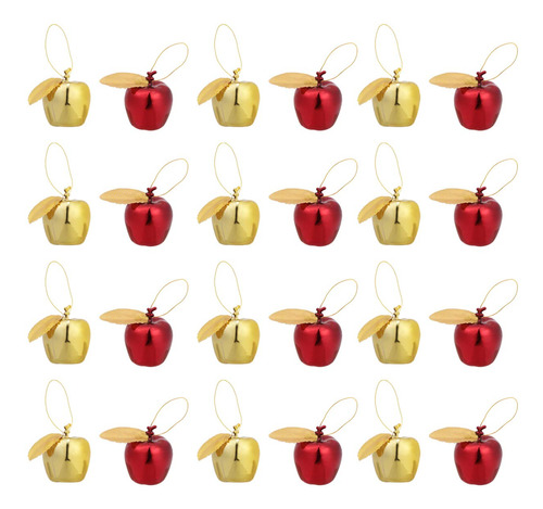 Amosfun 24pcs Mini Adornos De Manzana Colgante Decoracion De