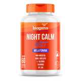 Night Calm Rest: Melatonina, Mio-inositol, Magnésio Quelato, L-glicina, Taurina E Vitamina B6 - 60 Comprimidos - Biogens