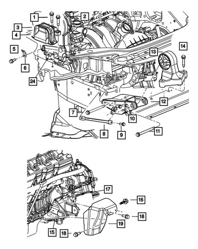 Soporte Base Motor Delantera Stratus Sebring Cirrus 97-01 Foto 5