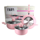 Set Ollas Fary Home Bateria Cocina 5 Piezas Antiadherentes