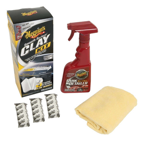 Kit Arcilla Superficie Lisa Meguiars Smooth Clay Kit G191700