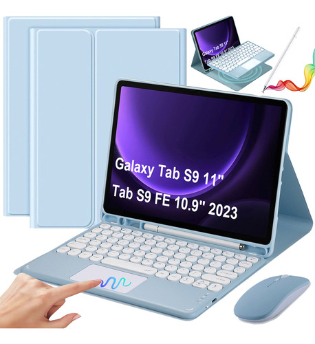 Capa De Teclado Com Caneta De Mouse Para Galaxy Tab S9 11/s9