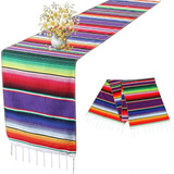 Manteles Arcoiris Fiesta Mexicano Para Mesa Decorativa