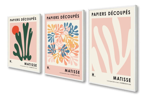 Quadros Decorativos Modernos Abstrato Matisse Com Moldura