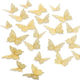 24 Pegatinas De Mariposa Para Decoración De Pared, 3 T...