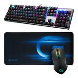 Combo Gamer Teclado Mecanico Rgb + Mouse Rgb + Mousepad Xl