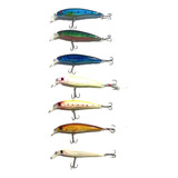 Set 7 Señuelo Currican Pesca Minnow Robalo Mar,rio 11 Gr