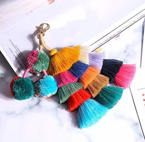 Llavero Boho Pom Pom Mujer