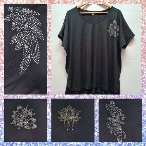 Remeras Talle Especial Lisa Y Bordada