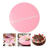 Plato Giratorio Mini 14 Cm Para Decoración Galletas Cookies Color Rosa