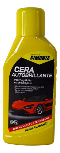 Cera Brillante Limpiador Carro Moto Automóvil 500ml Simoniz