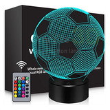 Lámpara Nocturna 3d De Soccer Gifts, 16 Colores Que Cambian