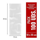 Bolsa Plastica 10x20 Cm Transparente Celofan - 100 Uni