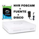 Kit Foscam Nvr 8ch + Disco 1tb + Fuente 5mp Onvif Seguridad