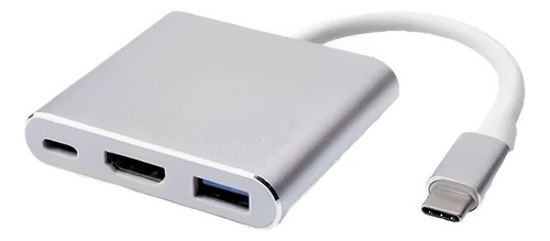 Adaptador Convertidor Hub Usb C A Hdmi 4k Usb 3.0 Y Tipo C