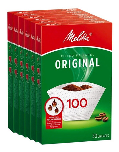 Filtros Melitta 100 (6 Cajitas De 30 Filtros)