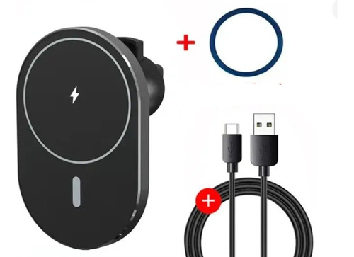 Cargador Magnético Coche Inalámbrico Usb-c 20w Aro Magnético