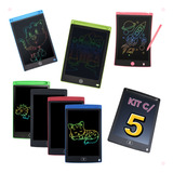 Kit C/ 5 - Lousa Magica Infantil Digital Lcd Tablet 8.5cm