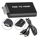 Mini Adaptador Hdmi Para Ps2 Com Cabo Hdmi 1m Compatível