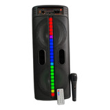 Parlante Micrófono Karaoke 2m Pantalla Led Control Remoto