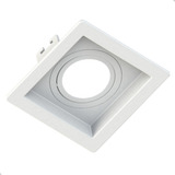 Spot Quadrado Embutir Recuado Dicroica Gu10 Save Energy Cor Branco 110v/220v
