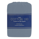 Lençol Zelo Cotton 180 Com Elástico Solteiro - Índigo Desenho Do Tecido Liso