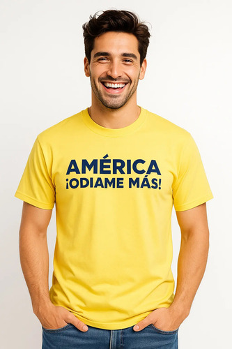 Playera Casual America Odiame Más Aguilas Moda Liga Oferta! | Meses sin interés