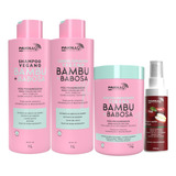 Shampoo Condicionador Mascara Paiolla Bambu Babosa Capilar