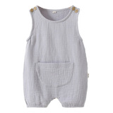 Mono Transpirable Baby Romper Para Niñas Y Niños Muslin Sl