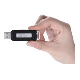 Mini Gravador De Voz Telefone Espião Pendrive 8gb Cor Preto