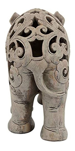 Diseño Toscano Anjan El Elefante Decoracion India Estatua