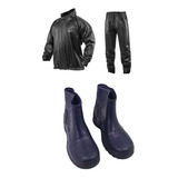 Traje Equipo Piloto Lluvia Delta Pvc + Botas Top Racing 